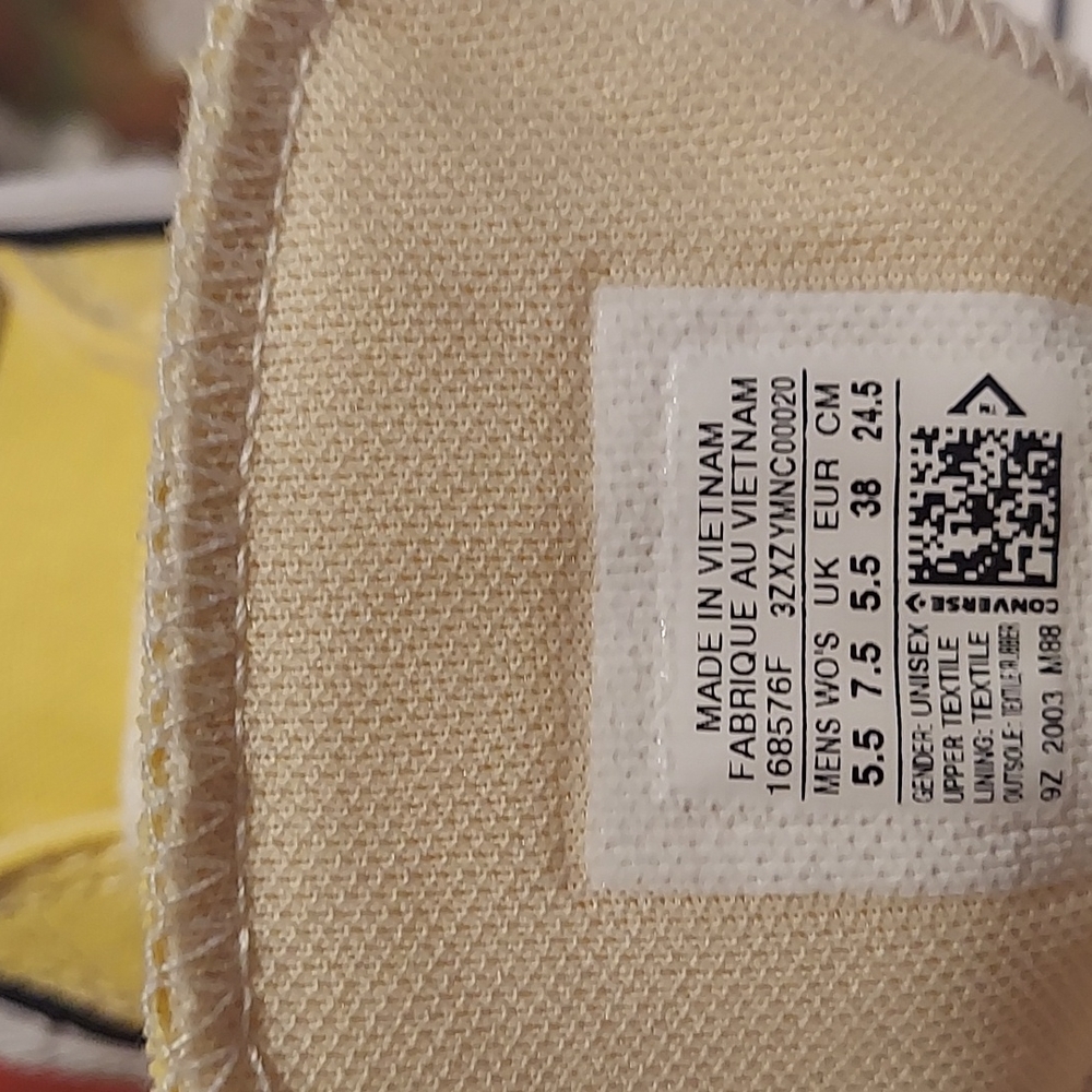 High top Converse Butter yellow women's size 7.5 - Picture 8 of 10